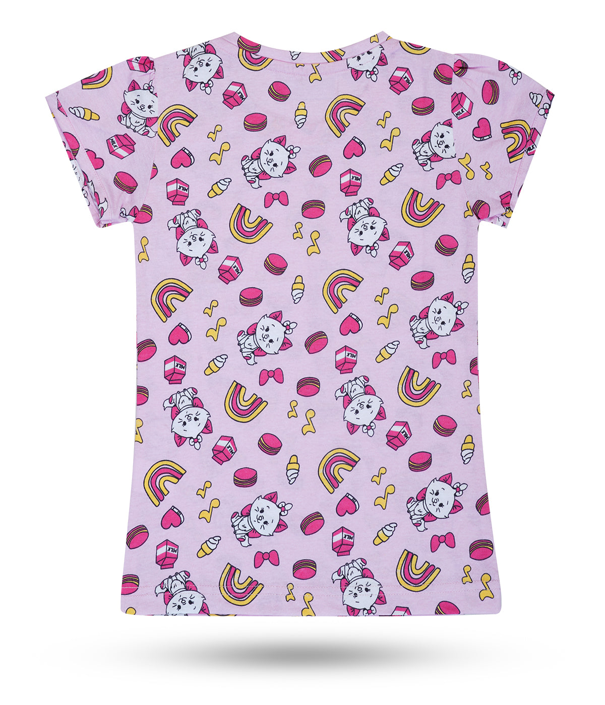 Dechado Girls Printed Pure Cotton Regular T Shirt