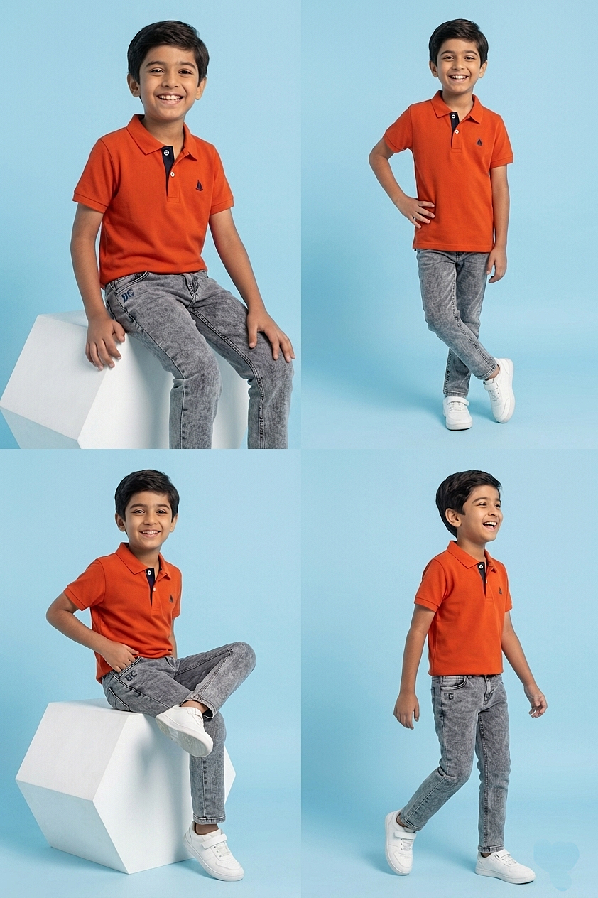 Dechado Boys Solid Pure Cotton T Shirt