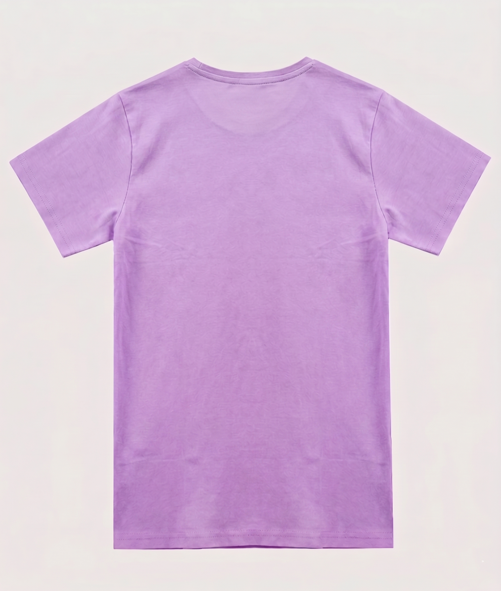 Dechado- Boys 100% Pure Cotton Crew Neck T-Shirt (Ages 2-16) – Pastel Lavender