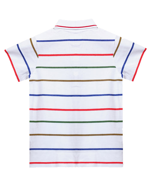 Dechado - 100% Cotton Boys Striped Polo T Shirt