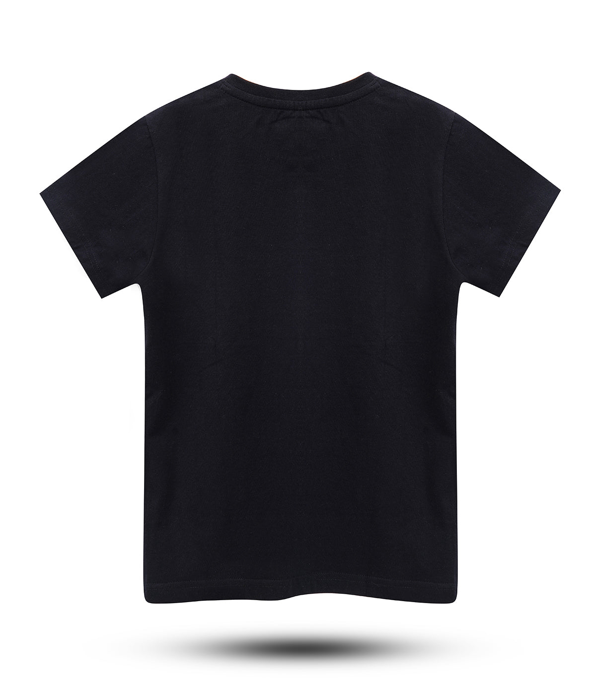 Boys Striped Pure Cotton Regular T Shirt  (Black, Pack of 1)