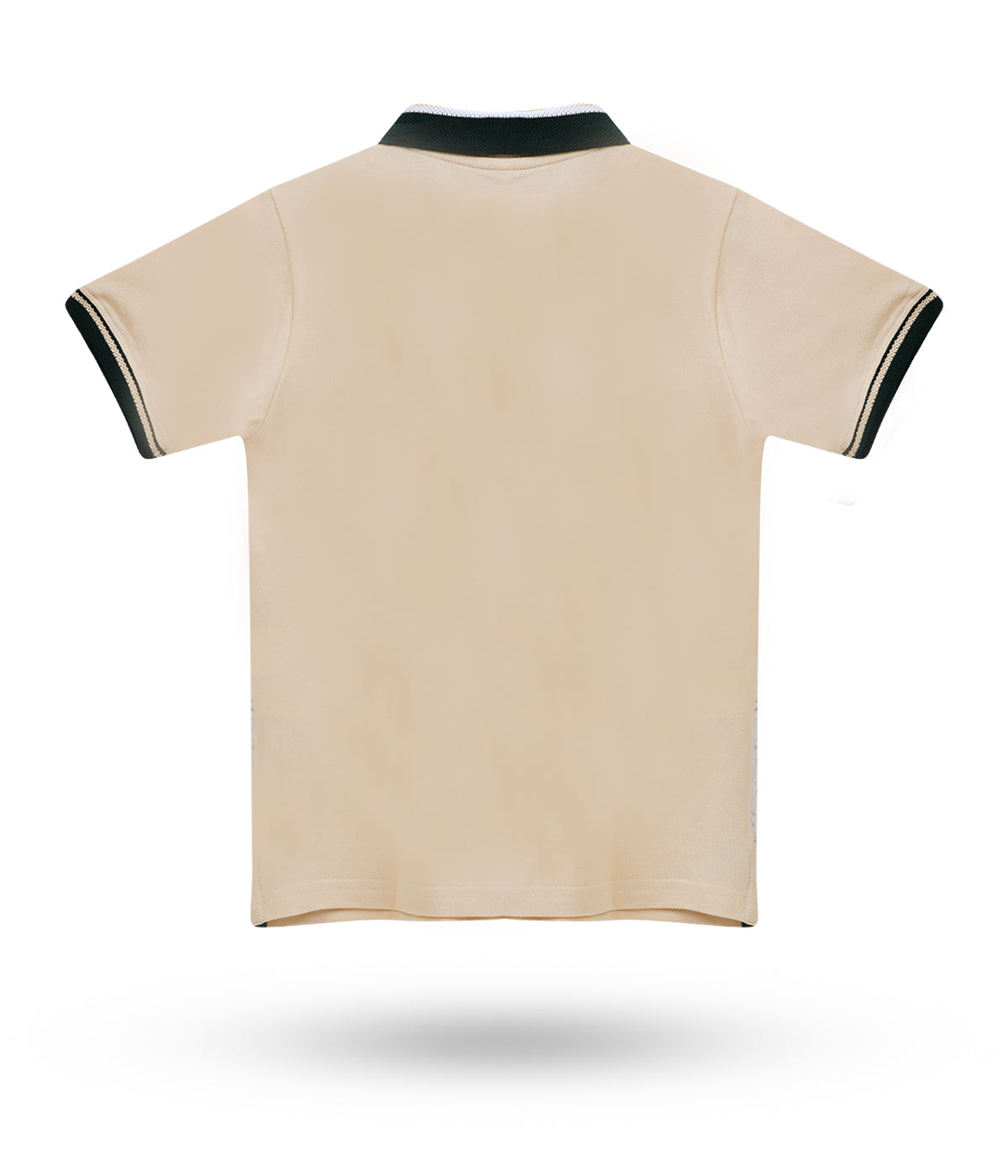 DECHADO - BOYS 100% COTTON POLO T-SHIRT - LIGHT BEIGE