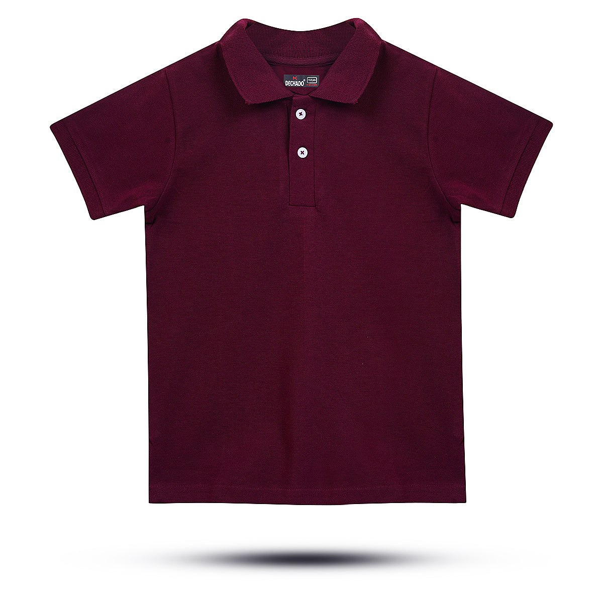 DECHADO - BOYS 100% COTTON SOLID POLO - MAROON