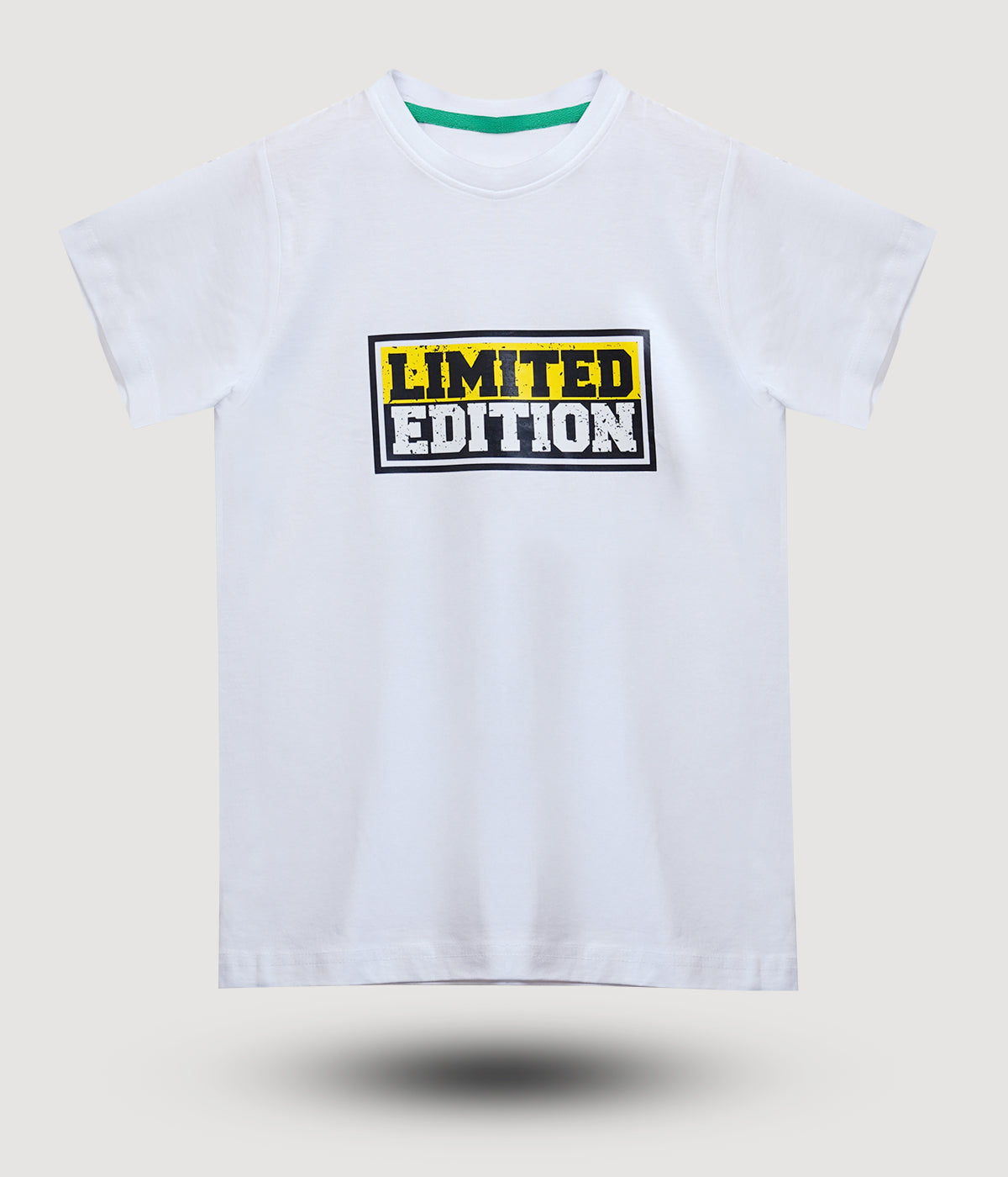 Dechado Kids White Printed Cotton T-Shirt – Round Neck Casual Wear for Boys & Girls (2-16 Years)