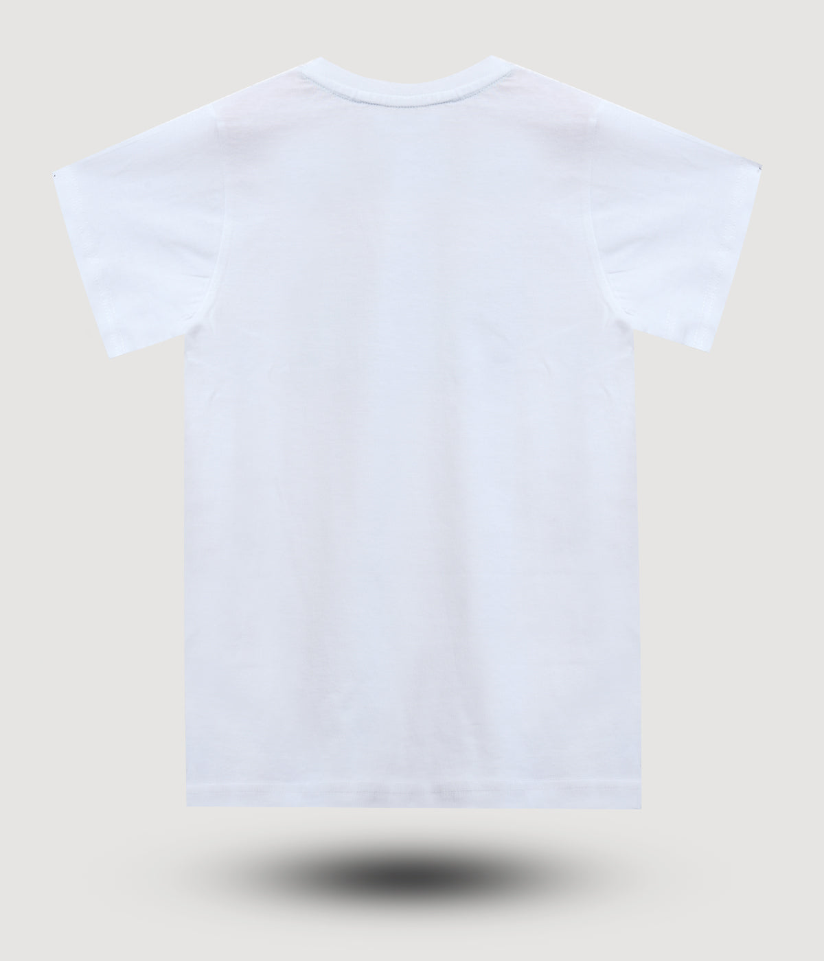 Dechado Kids White Printed Cotton T-Shirt – Round Neck Casual Wear for Boys & Girls (2-16 Years)