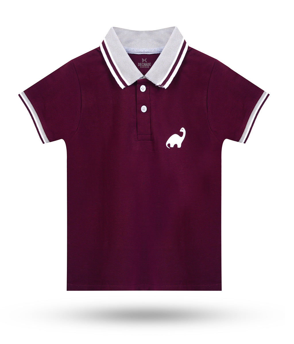 Dechado Boys Solid Pure Cotton T Shirt