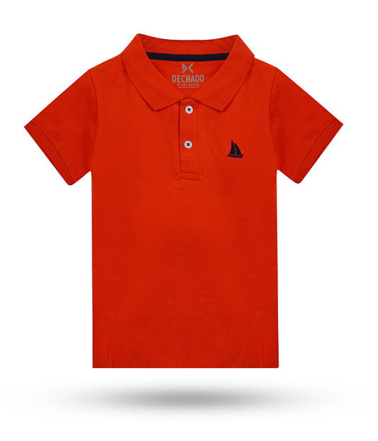 Dechado Boys Solid Pure Cotton T Shirt