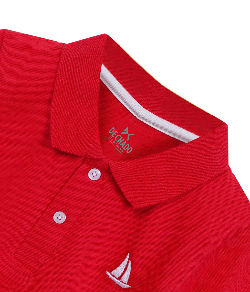 Dechado Boys Solid Pure Cotton T Shirt
