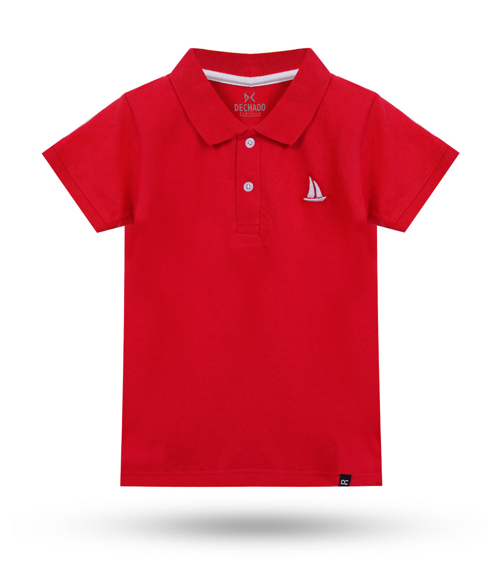 Dechado Boys Solid Pure Cotton T Shirt