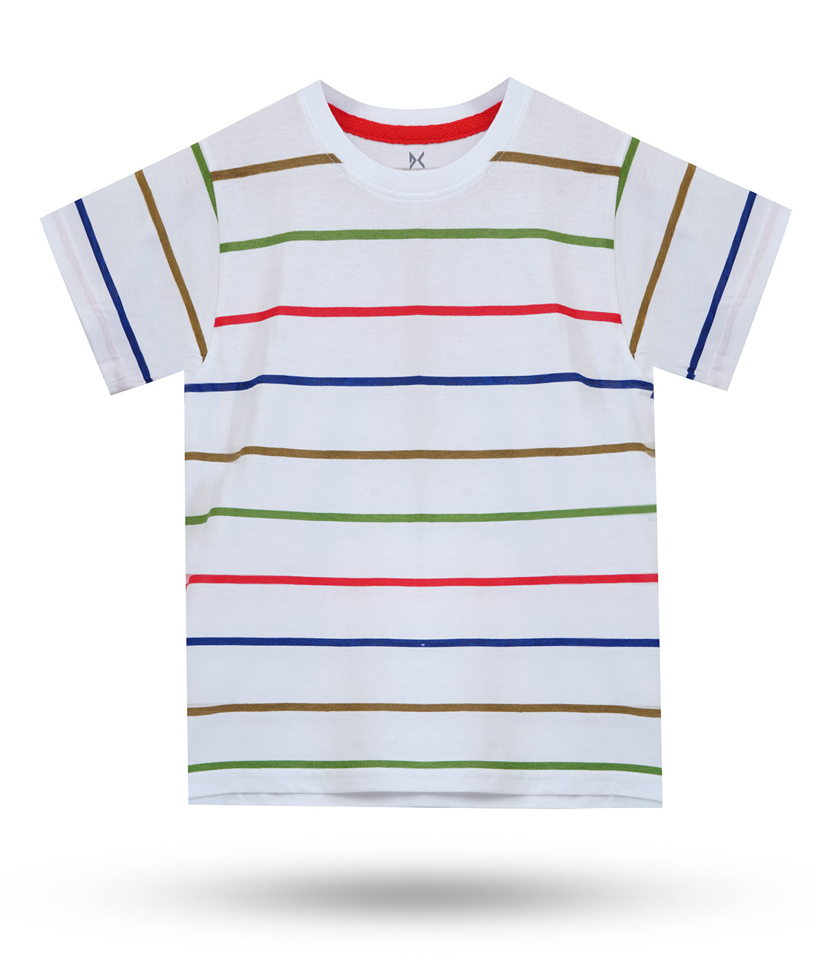 Dechado Boys Striped Pure Cotton T Shirt