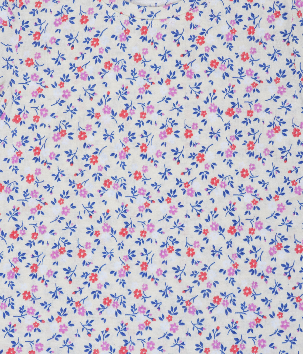 Dechado Girls Printed Pure Cotton Regular T Shirt