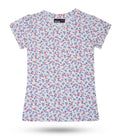 Dechado Girls Printed Pure Cotton Regular T Shirt