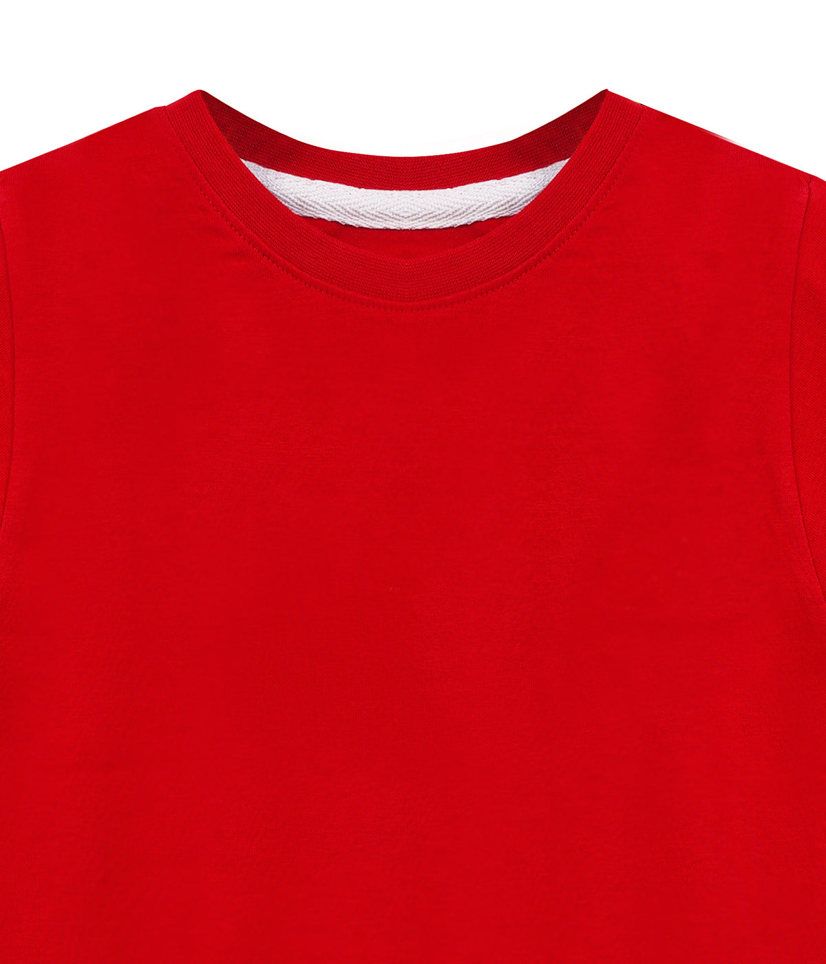 DECHADO Pure Cotton Solid T-Shirt for Boys and Kids | Red Cotton Tshirt