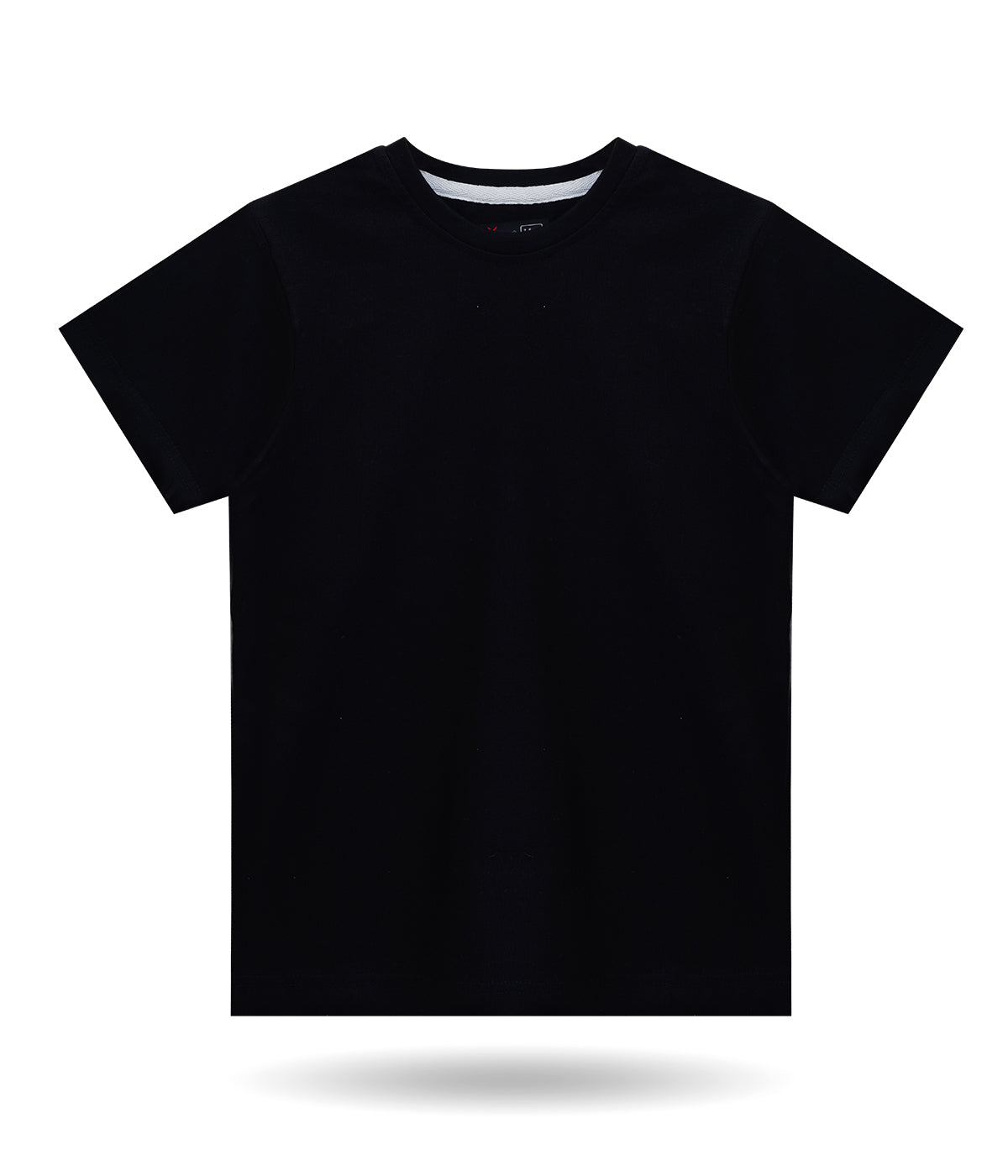 Boys Solid Pure Cotton Regular T Shirt  (Black, Pack of 1)