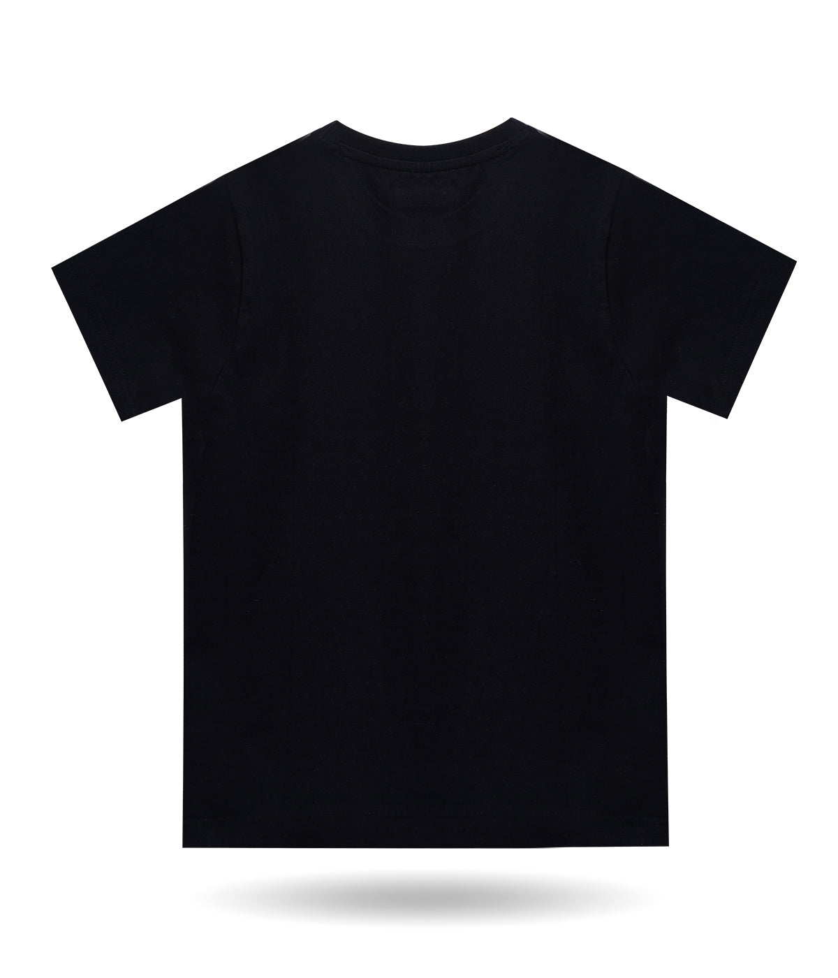Boys Solid Pure Cotton Regular T Shirt  (Black, Pack of 1)