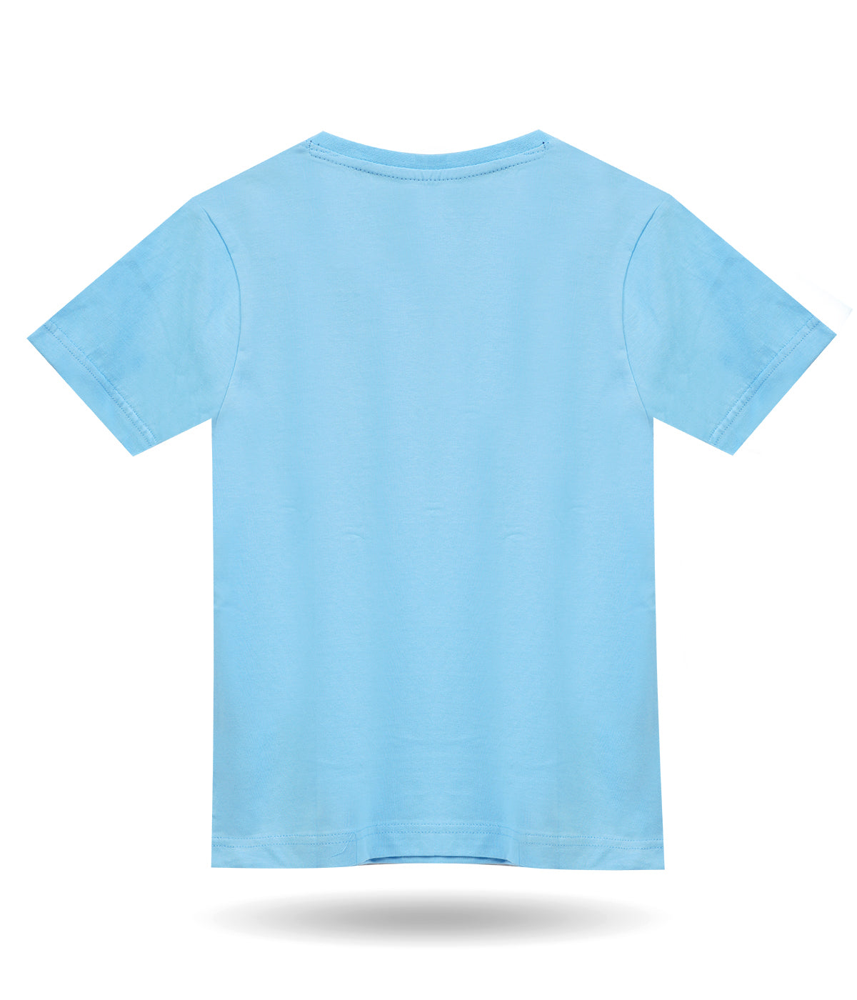 Boys Solid Pure Cotton Regular T Shirt  (Blue, Pack of 1)