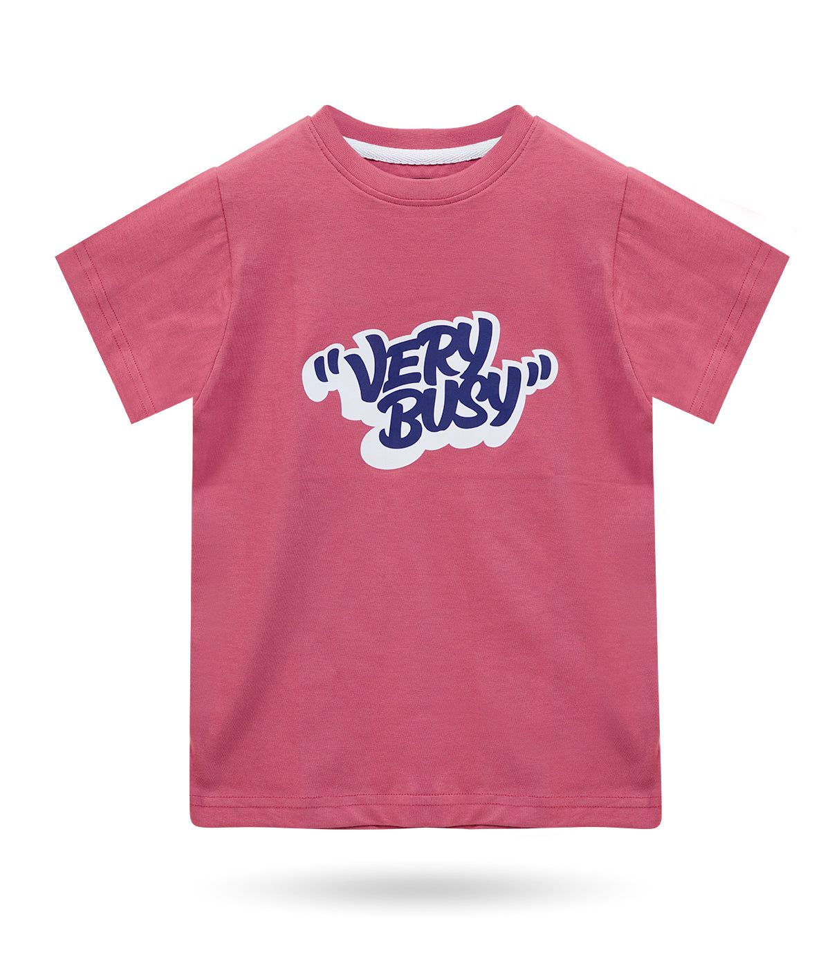 Dechado Boys Premium Cotton Graphic Onion Pink T-Shirt – "Very Busy" Print | 2–16 Years