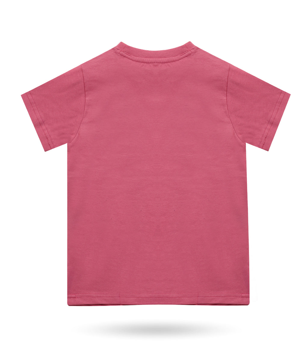 Dechado Boys Premium Cotton Graphic Onion Pink T-Shirt – "Very Busy" Print | 2–16 Years
