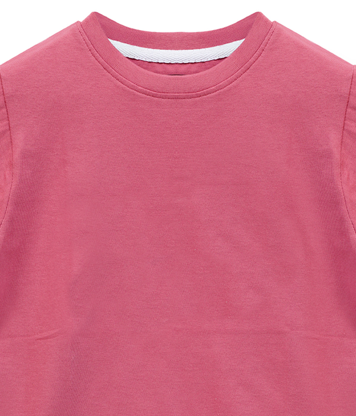 Boys Solid Pure Cotton Regular T Shirt  (Pink, Pack of 1)