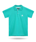 Dechado Boys Solid Pure Cotton Polo T Shirt Green