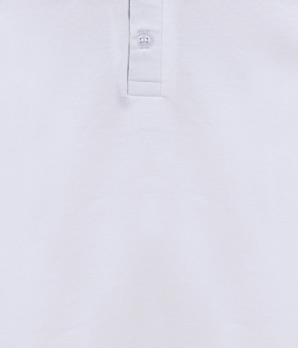 DECHADO - BOYS 100% COTTON SOLID POLO - WHITE