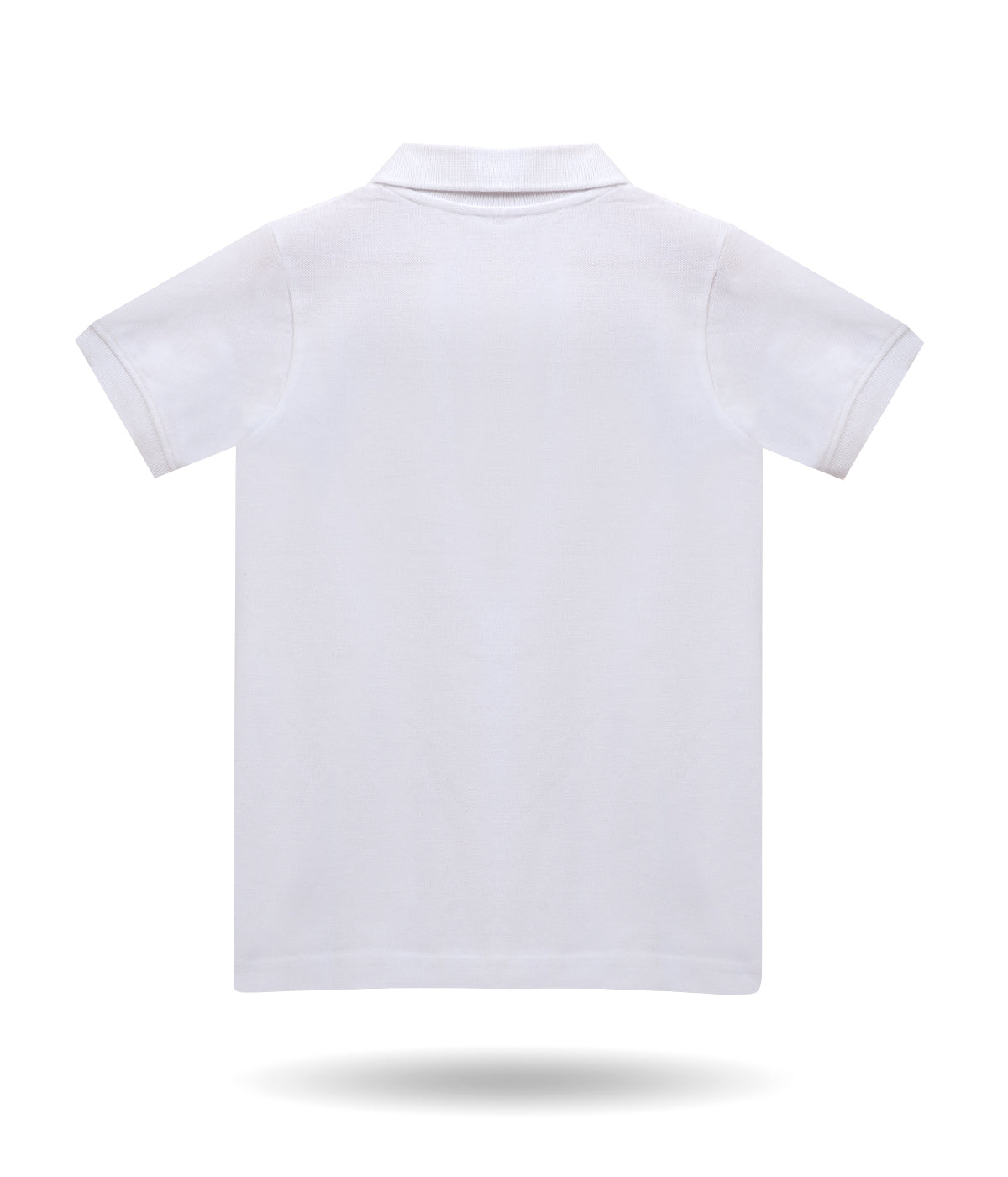 DECHADO - BOYS 100% COTTON SOLID POLO - WHITE