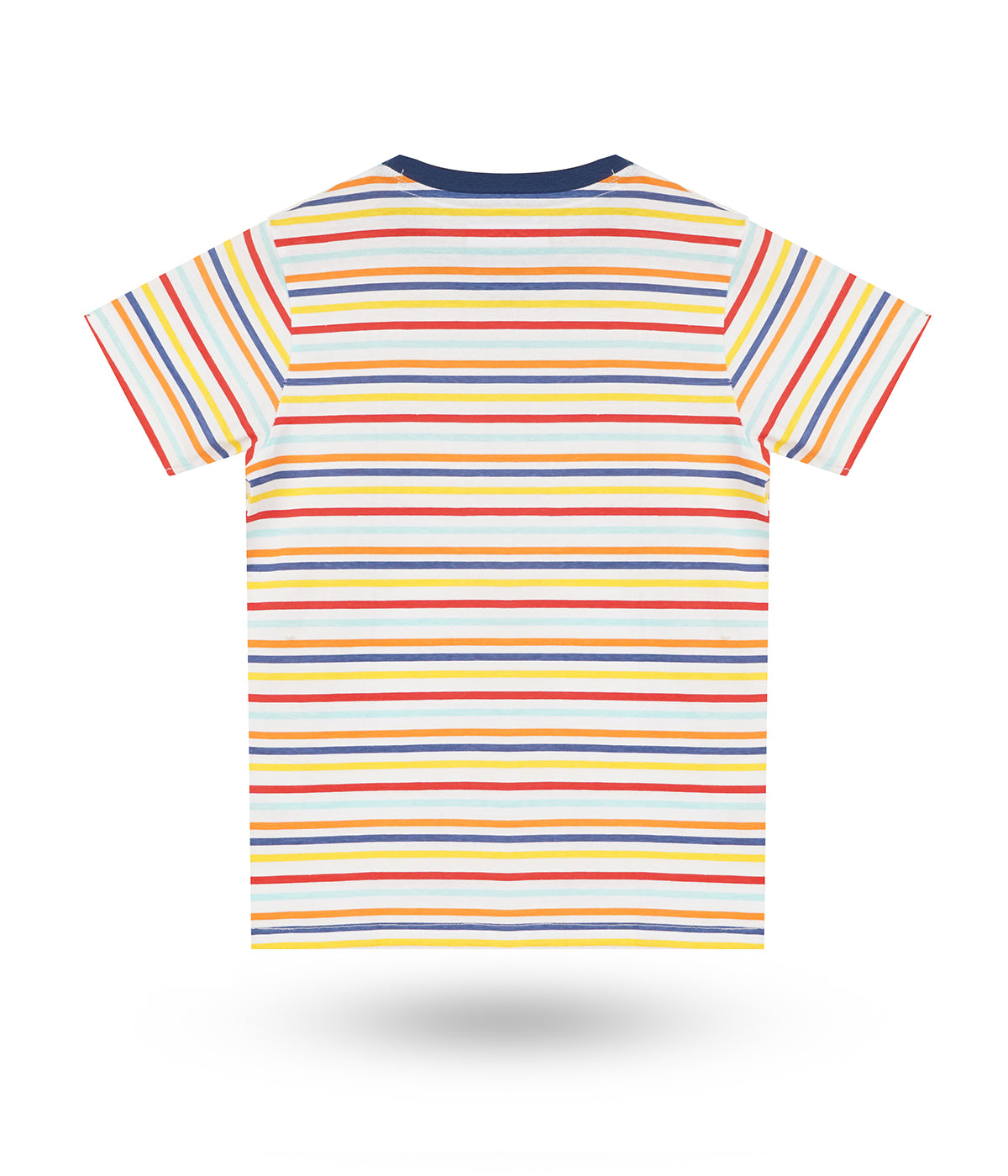 RainbowLine Boys & Girls 100% Cotton Multicolor Striped Round Neck T-Shirt | Half Sleeves Casual Kids Tee (2–16 Years)