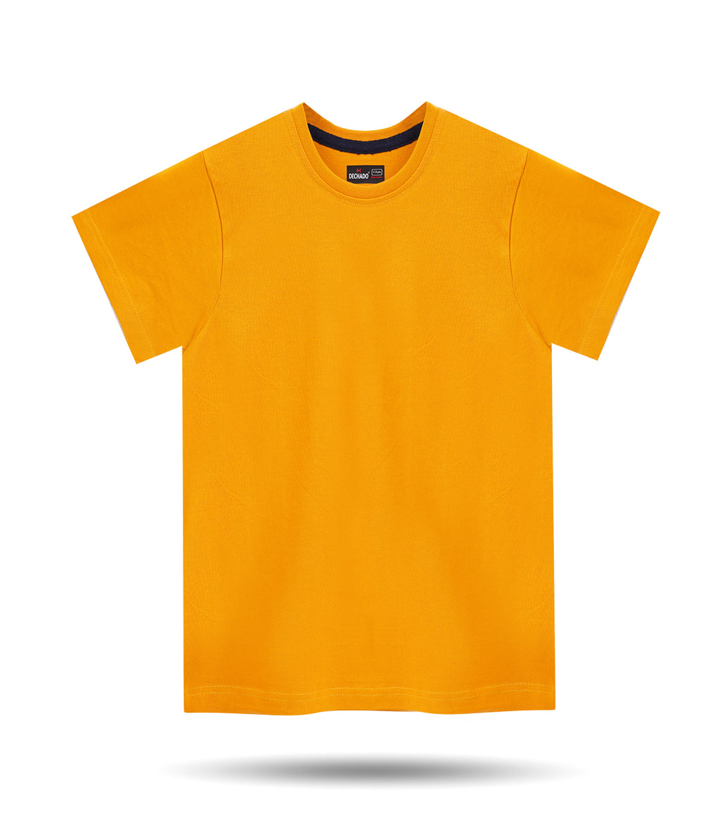 Dechado Boys Solid Pure Cotton Regular T Shirt
