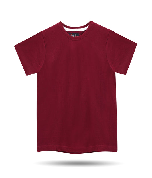 Dechado Boys Solid Pure Cotton Regular T Shirt