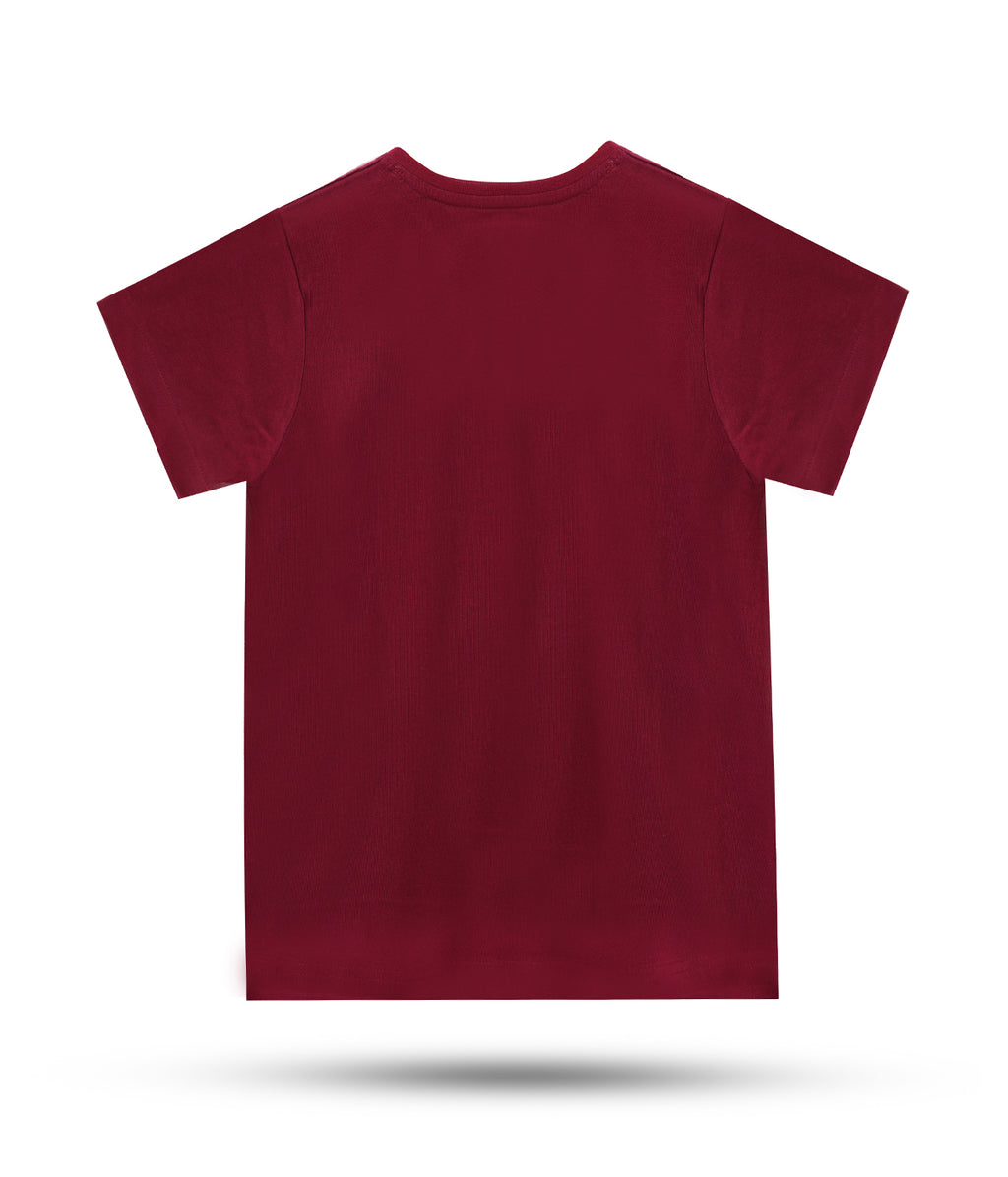 Dechado Boys Solid Pure Cotton Regular T Shirt