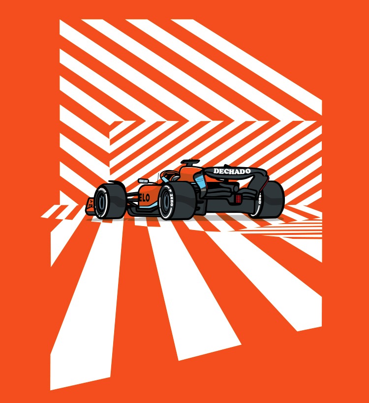 Dechado Boys Graphic Racing Car T-Shirt | Cotton | Orange | 2-16 Years