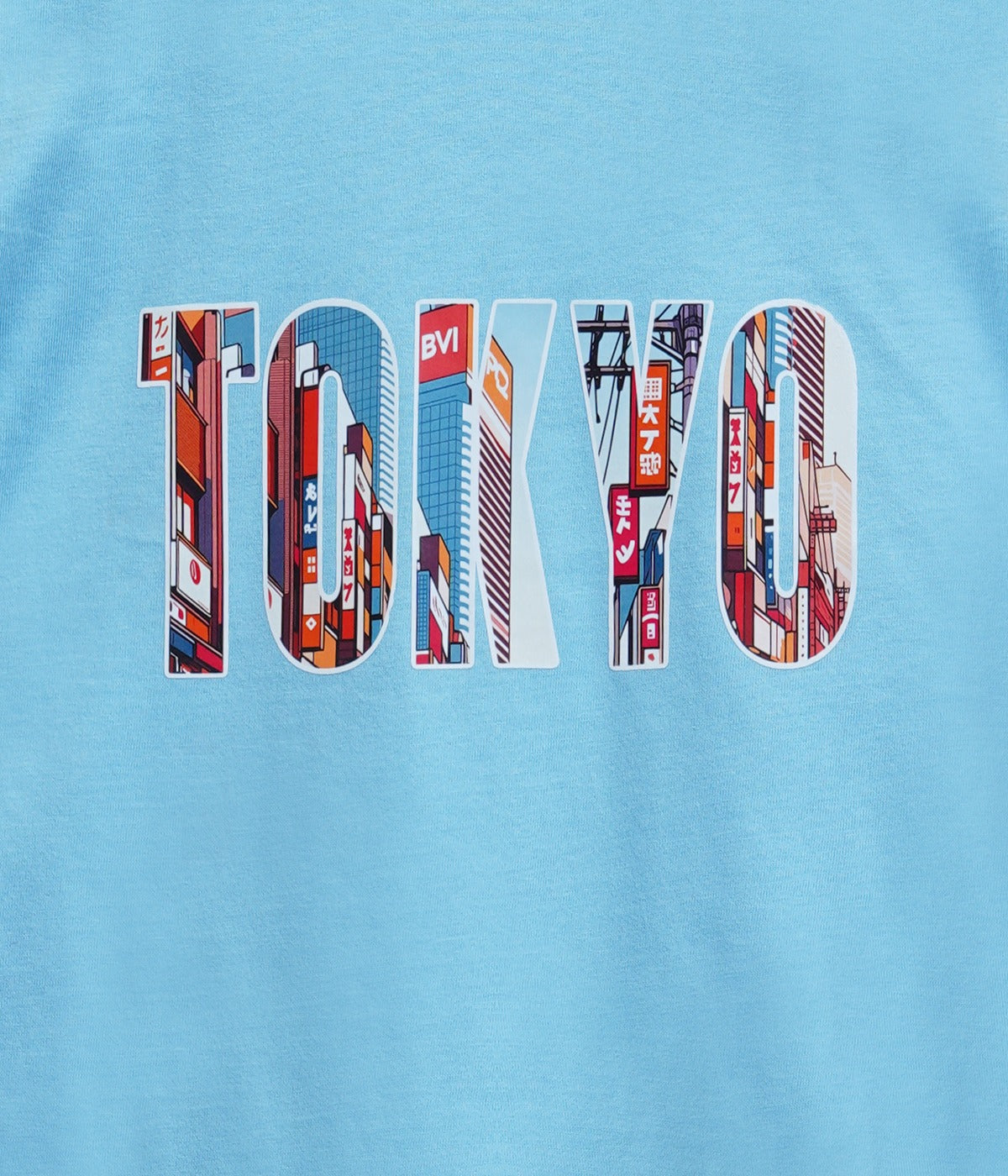 Dechado Boys Sky Blue Tokyo Printed Cotton T-Shirt | Round Neck | Half Sleeve | Casual Wear (2–16 Years)