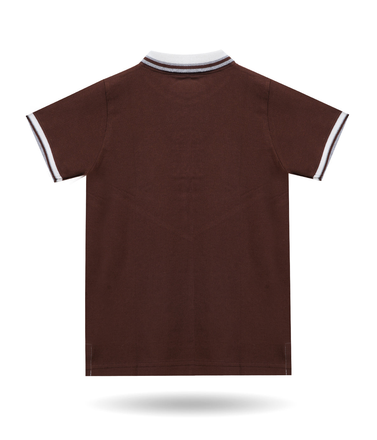 Dechado Boys  Pure Cotton Polo T Shirt Brown&White
