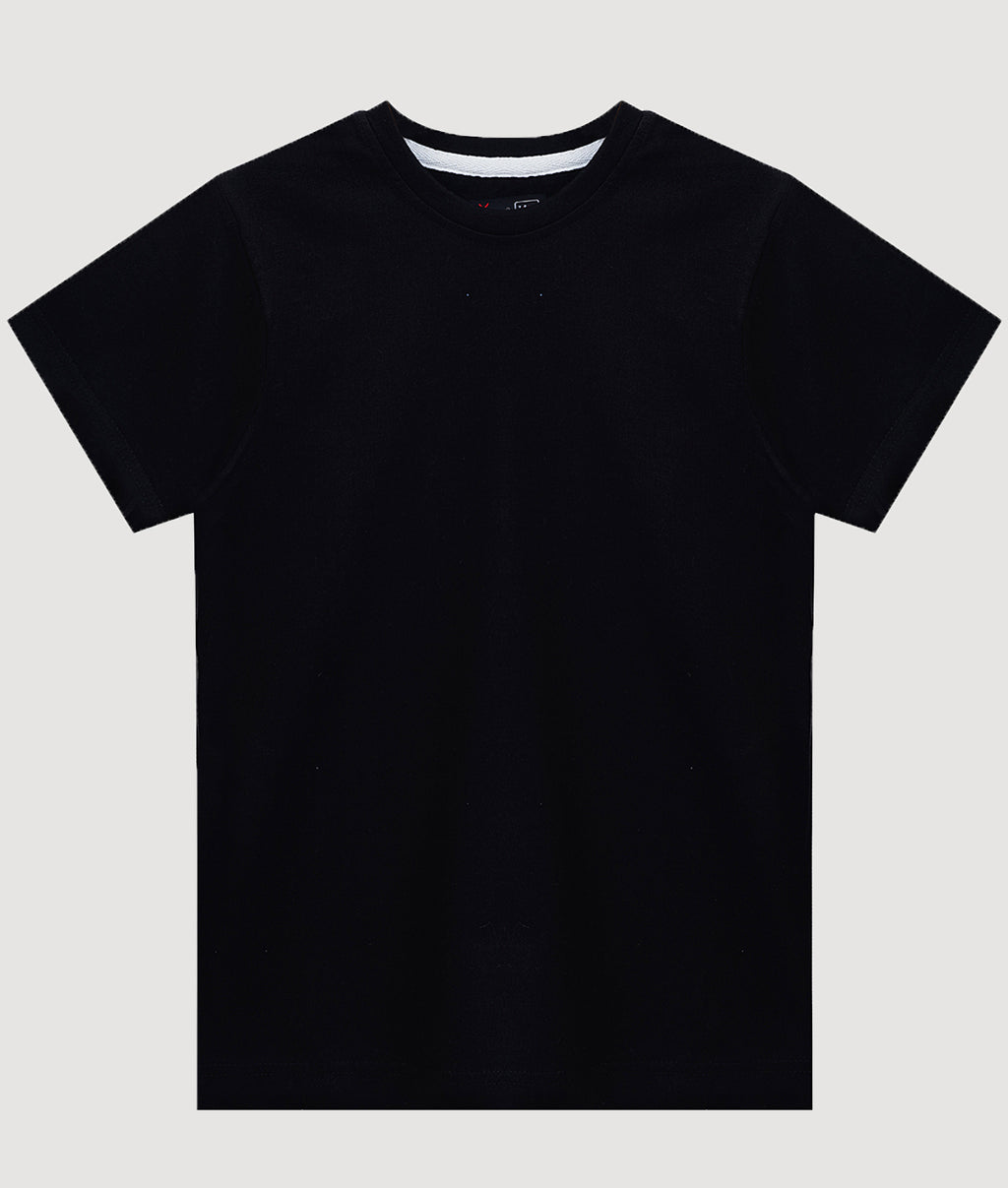DECHADO Kids 100% Cotton White & Black Round Neck Half Sleeve T-Shirt Combo Pack of 2 (2-16 Years)