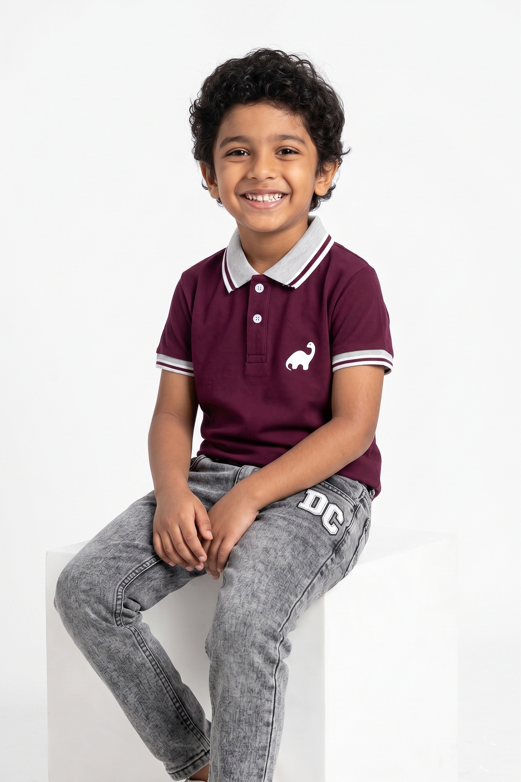 Dechado Boys Solid Pure Cotton T Shirt