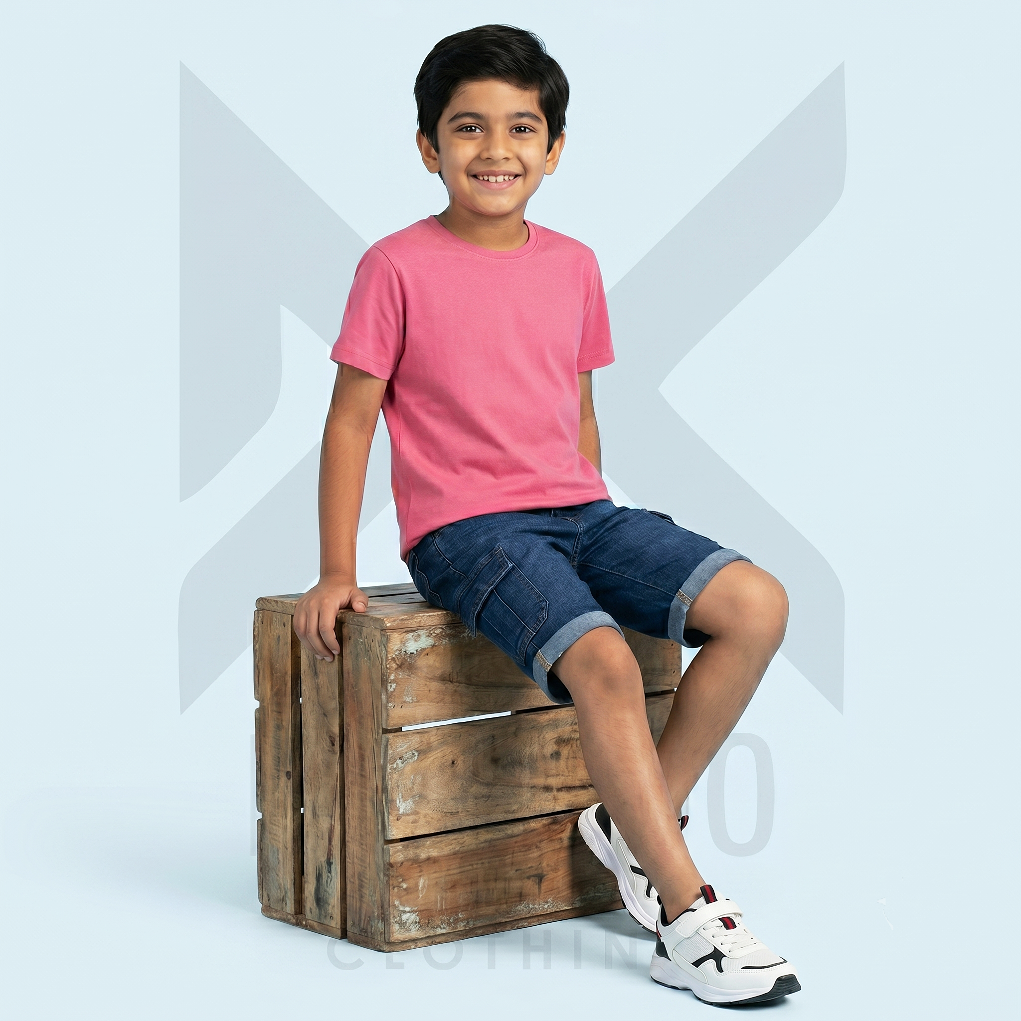 Boys Solid Pure Cotton Regular T Shirt  (Onion pink, Pack of 1)