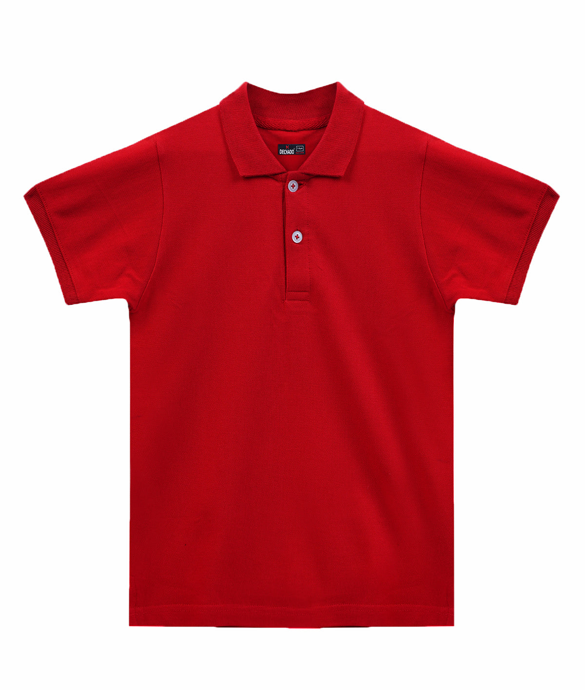 Dechado Kids Solid Red Polo T-Shirt | 100% Cotton | Half Sleeve | 2–16 Years