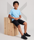 Boys Solid Pure Cotton Regular T Shirt  (Blue, Pack of 1)